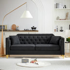 Divano in stile Mid-Century con tessuto ciniglia