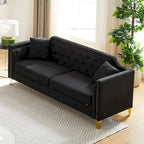 Divano in stile Mid-Century con tessuto ciniglia