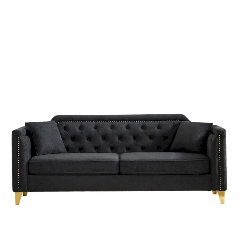 Divano in stile Mid-Century con tessuto ciniglia