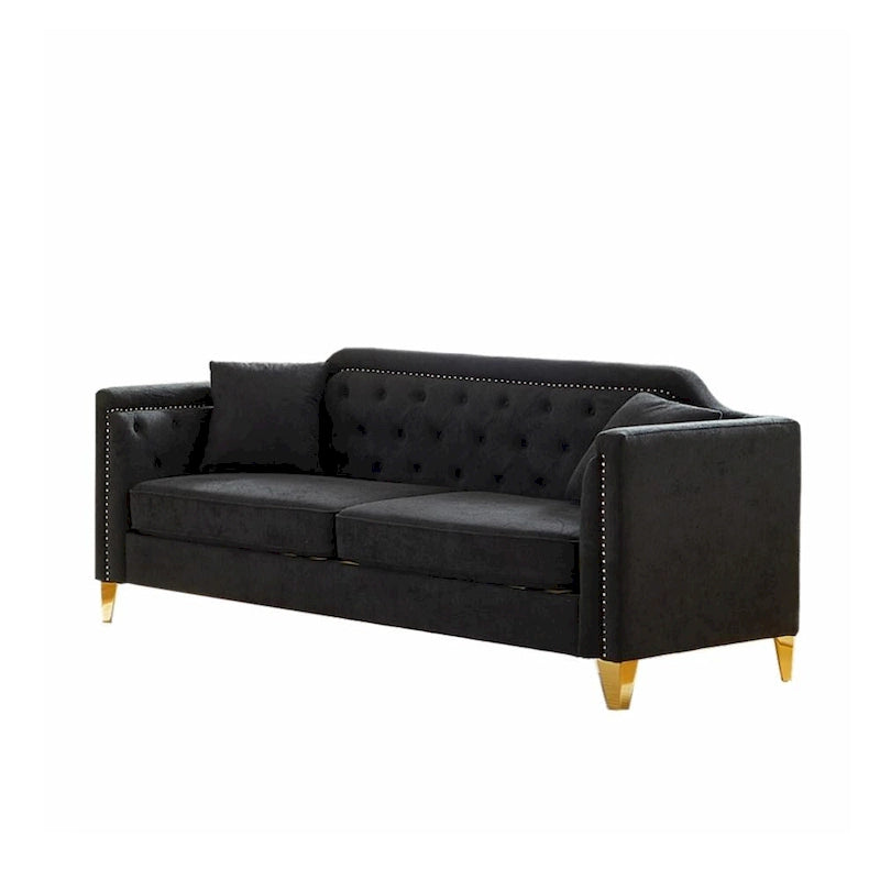 Divano in stile Mid-Century con tessuto ciniglia