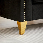 Divano in stile Mid-Century con tessuto ciniglia