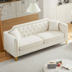Divano in stile Mid-Century con tessuto ciniglia