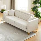 Divano in stile Mid-Century con tessuto ciniglia