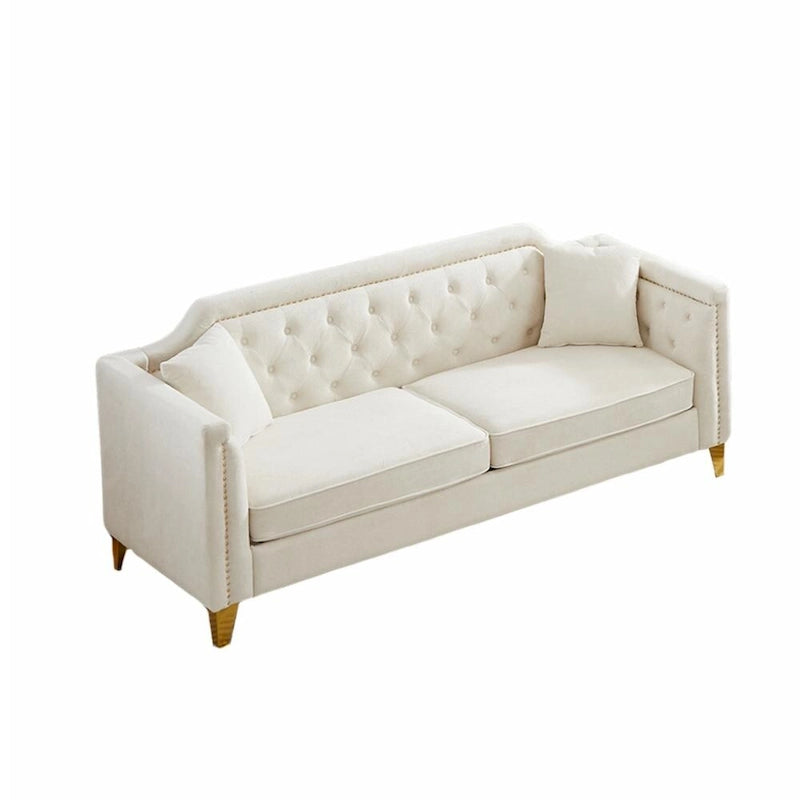 Divano in stile Mid-Century con tessuto ciniglia