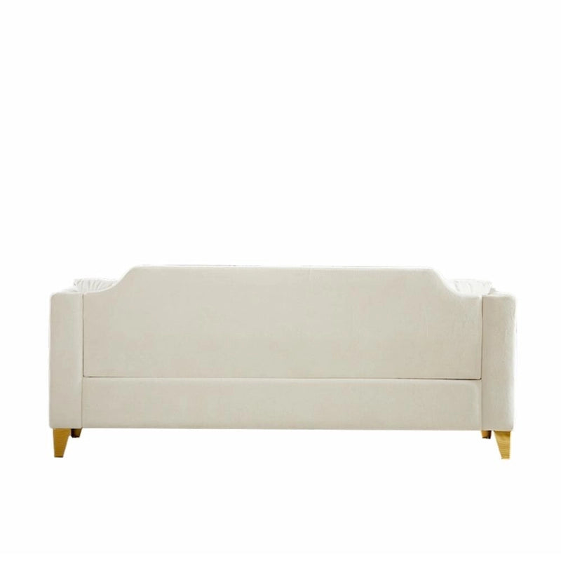Divano in stile Mid-Century con tessuto ciniglia