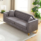 Divano in stile Mid-Century con tessuto ciniglia