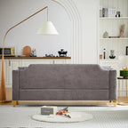 Divano in stile Mid-Century con tessuto ciniglia