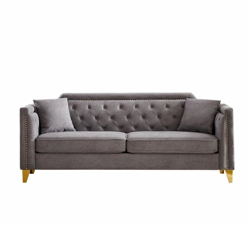 Divano in stile Mid-Century con tessuto ciniglia