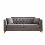 Divano in stile Mid-Century con tessuto ciniglia