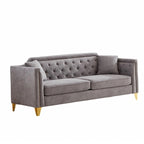 Divano in stile Mid-Century con tessuto ciniglia