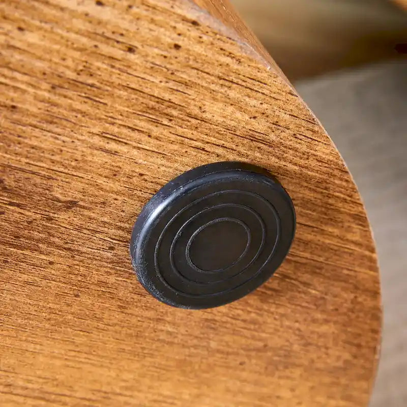 Tavolino rotondo da 39,8 cm con piano fantasia e base cilindrica