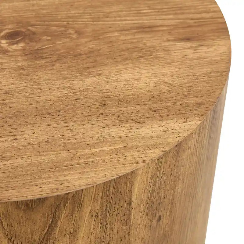 Tavolino rotondo da 39,8 cm con piano fantasia e base cilindrica