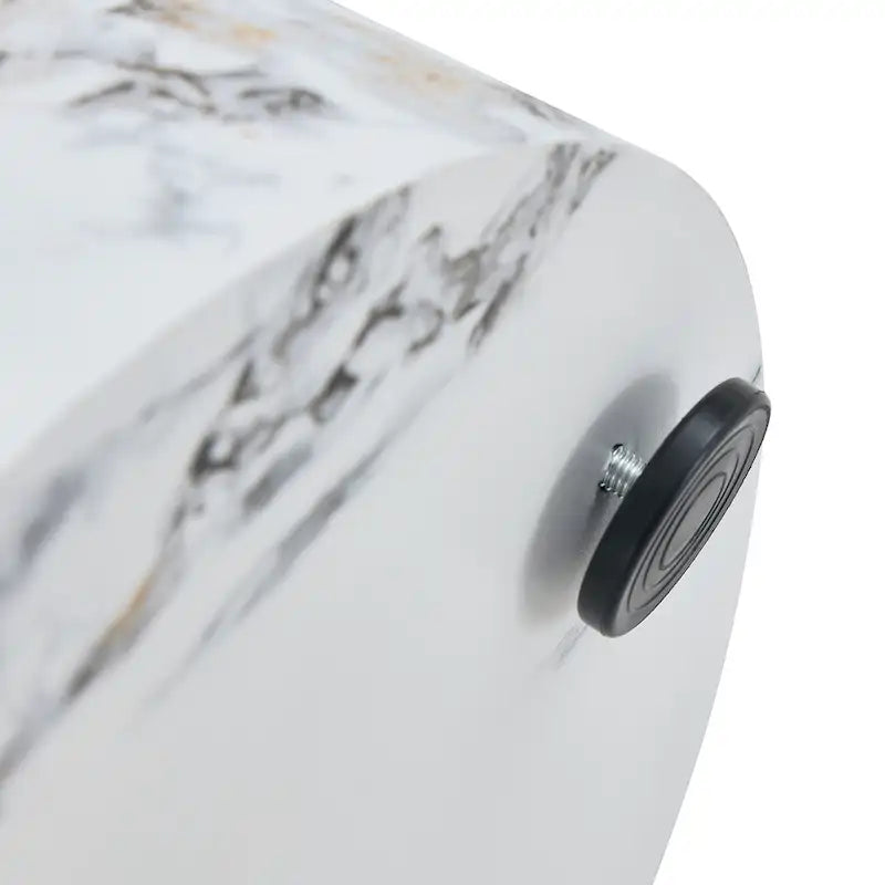 Tavolino rotondo da 39,8 cm con piano fantasia e base cilindrica