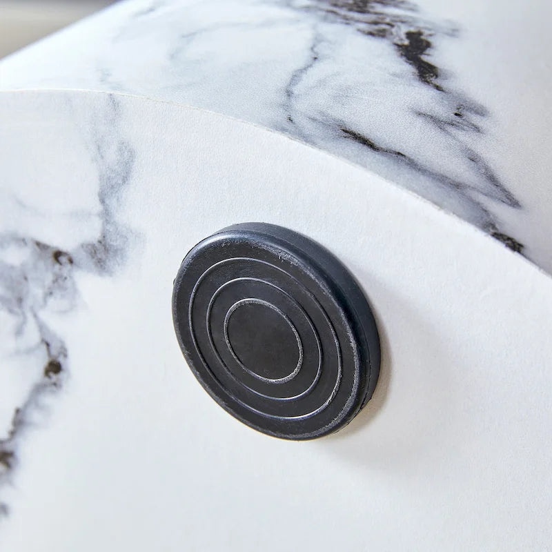 Tavolino rotondo da 39,8 cm con piano fantasia e base cilindrica