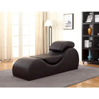 Chaise longue in similpelle con cuscini rimovibili