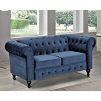 Divanetto Chesterfield classico rivestito in velluto