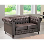 Divanetto Chesterfield classico rivestito in velluto