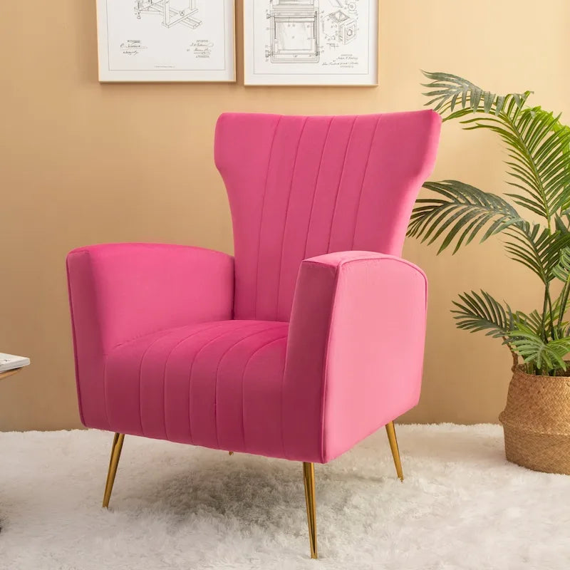 Poltroncina a pozzetto con gambe in metallo