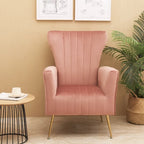 Poltroncina a pozzetto con gambe in metallo