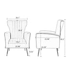Poltroncina a pozzetto con gambe in metallo