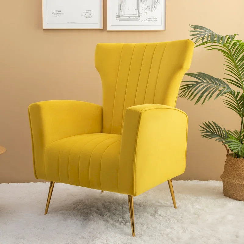 Poltroncina a pozzetto con gambe in metallo