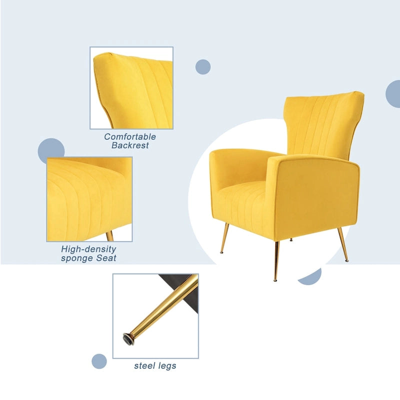 Poltroncina a pozzetto con gambe in metallo