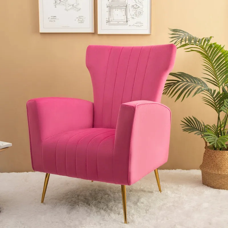 Poltroncina a pozzetto con gambe in metallo