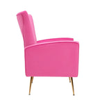 Poltroncina a pozzetto con gambe in metallo