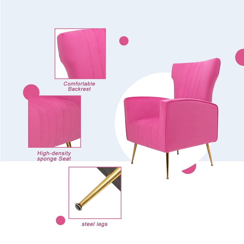 Poltroncina a pozzetto con gambe in metallo