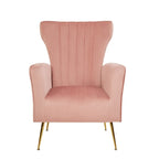 Poltroncina a pozzetto con gambe in metallo