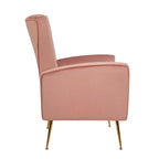 Poltroncina a pozzetto con gambe in metallo