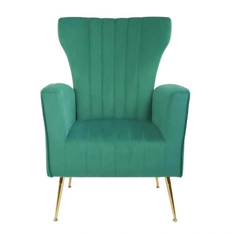Poltroncina a pozzetto con gambe in metallo