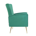 Poltroncina a pozzetto con gambe in metallo