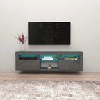 Mobile TV sospeso a parete da 63" con luci a LED