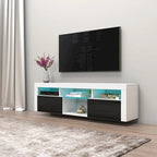 Mobile TV sospeso a parete da 63" con luci a LED