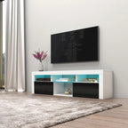 Mobile TV sospeso a parete da 63" con luci a LED
