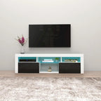 Mobile TV sospeso a parete da 63" con luci a LED