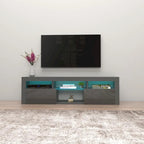 Mobile TV sospeso a parete da 63" con luci a LED