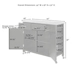 Carrello da cucina con isola, piano in legno e contenitore