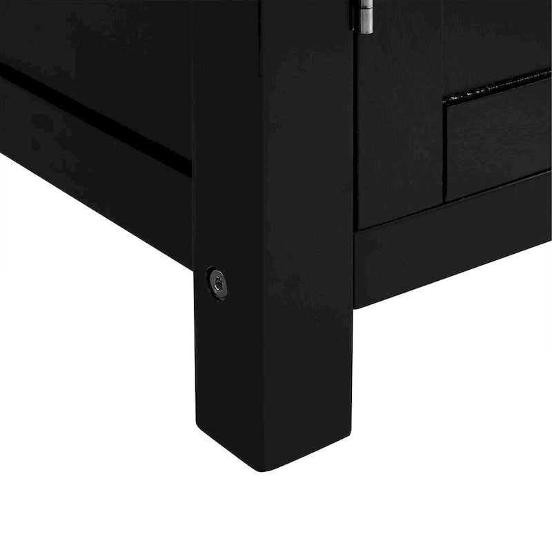 Carrello da cucina con isola, piano in legno e contenitore