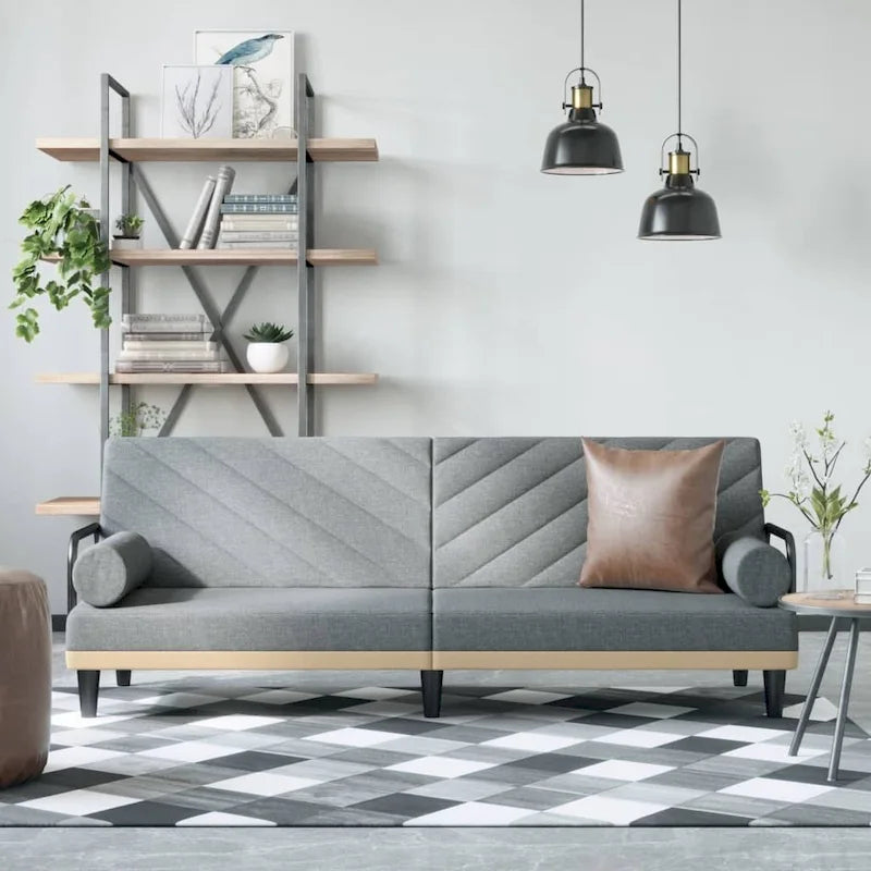 Divano Letto con Braccioli – Divano Convertibile Rivestito in Tessuto, 80.7"