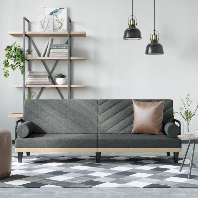 Divano Letto con Braccioli – Divano Convertibile Rivestito in Tessuto, 80.7"