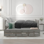 Divano letto con rotelle estraibili e 3 cassetti portaoggetti
