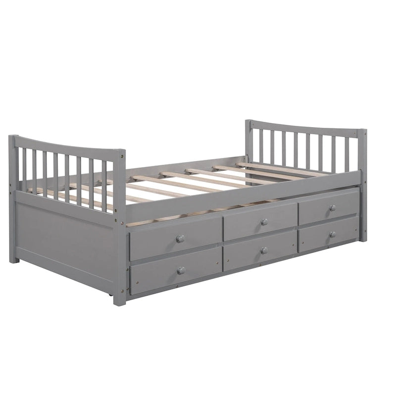 Divano letto con rotelle estraibili e 3 cassetti portaoggetti
