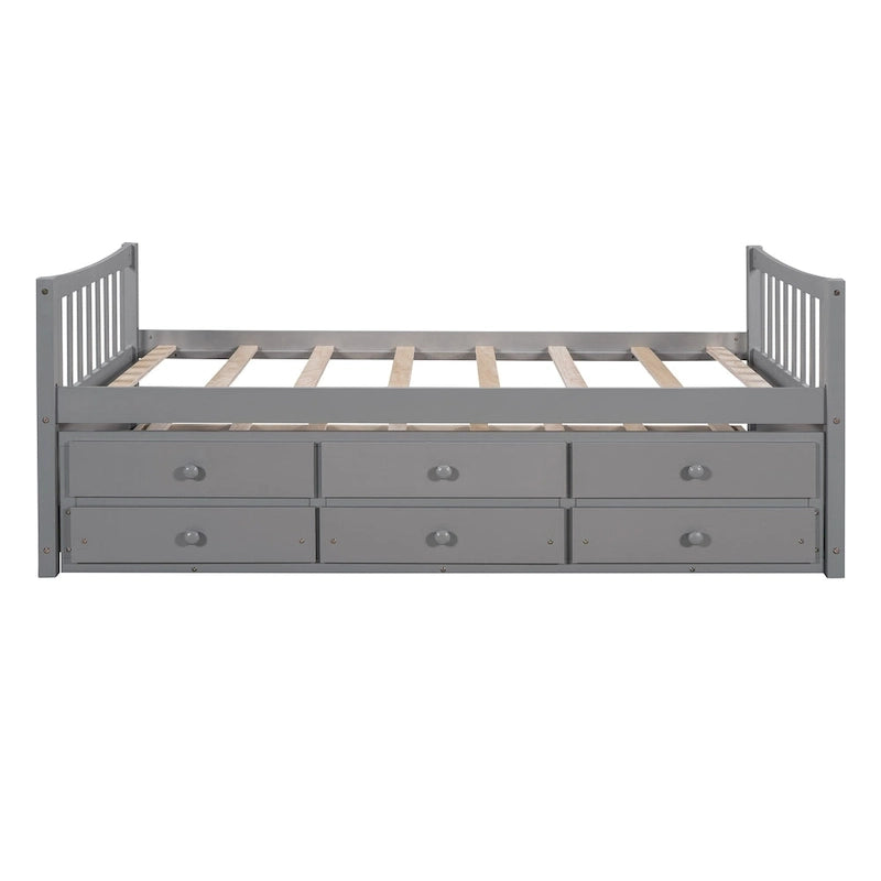 Divano letto con rotelle estraibili e 3 cassetti portaoggetti
