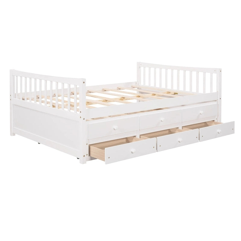 Divano letto con rotelle estraibili e 3 cassetti portaoggetti