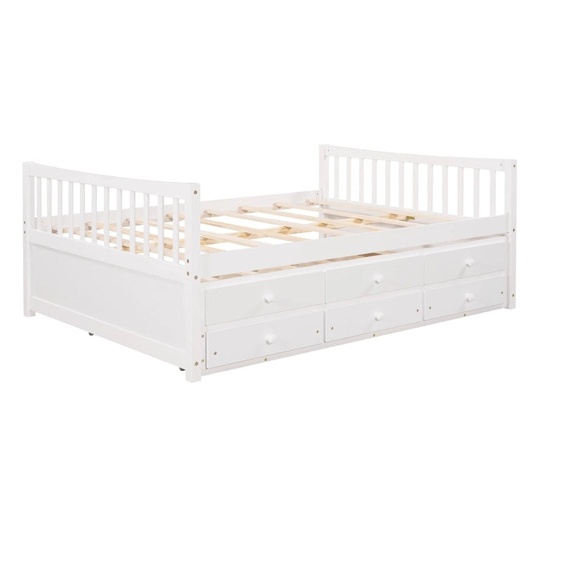 Divano letto con rotelle estraibili e 3 cassetti portaoggetti