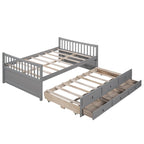 Divano letto con rotelle estraibili e 3 cassetti portaoggetti