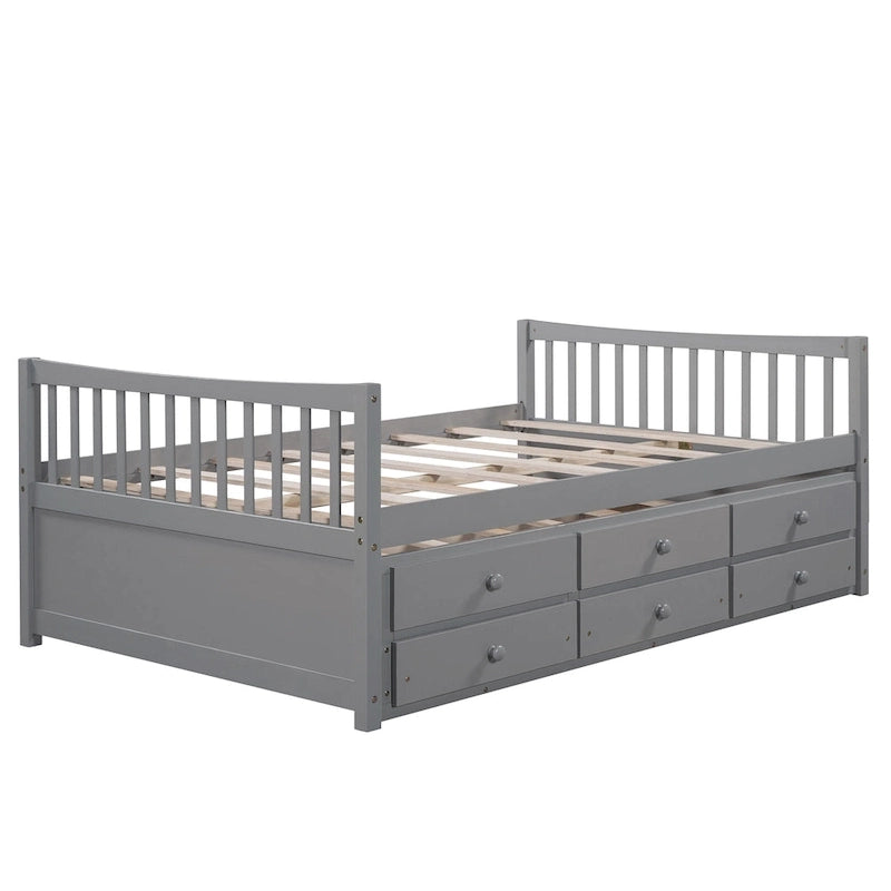 Divano letto con rotelle estraibili e 3 cassetti portaoggetti