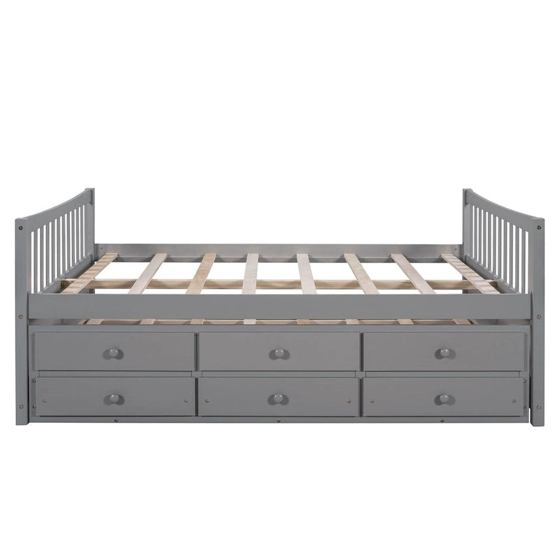 Divano letto con rotelle estraibili e 3 cassetti portaoggetti